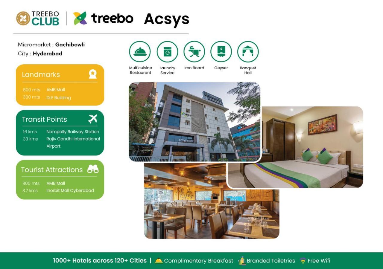 Treebo Acsys, Gachibowli Hotel Hyderabad Exterior foto